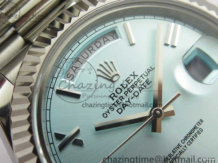 MiroTime 0421 WaterResistant Day Date 40 SS Bp Maker 1:1 Best Edition Tiffany Blue Roman Dial on SS Bracelet A 2549